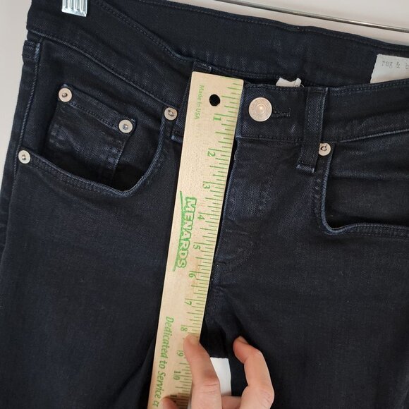Rag and Bone Skinny Jeans Coal Wash Ankle Stretch Denim Preppy Jeans size 25 - Picture 10 of 11